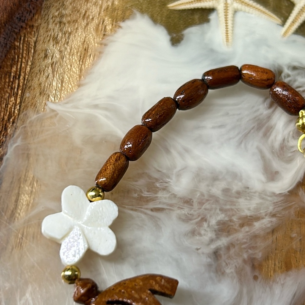 🖤Hawaii Koa wood Turtle bracelet - Picture 3 of 10